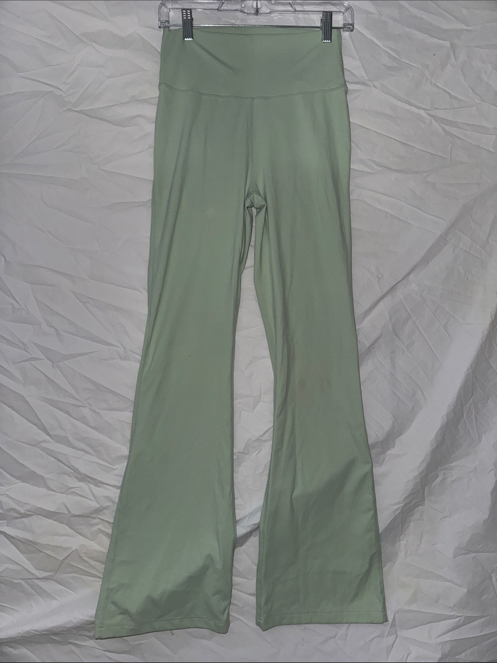 ECHT Sage Green High-Rise Flare Leg Pants